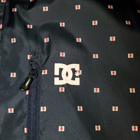 Mens DC Blue Windbreaker Zipup Jacket - Picture 2 of 7